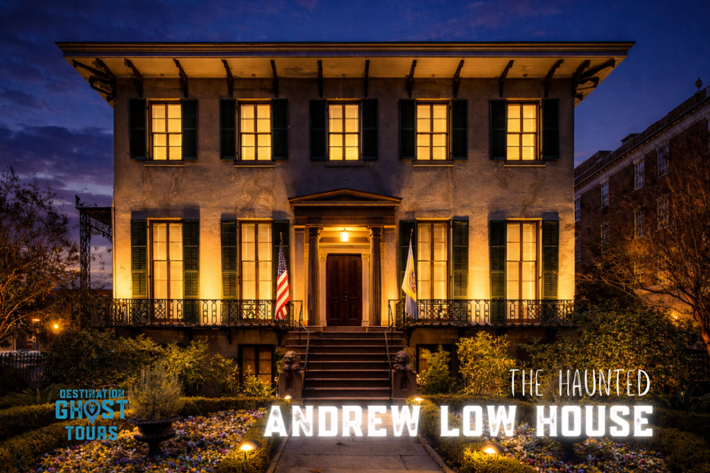 a photo of the Haunted Andrew Low House in Savannah Georgia